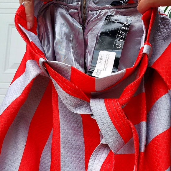 TOV Holy Vibrant Orange and Grey Maxi Skirt - Picture 8 of 11